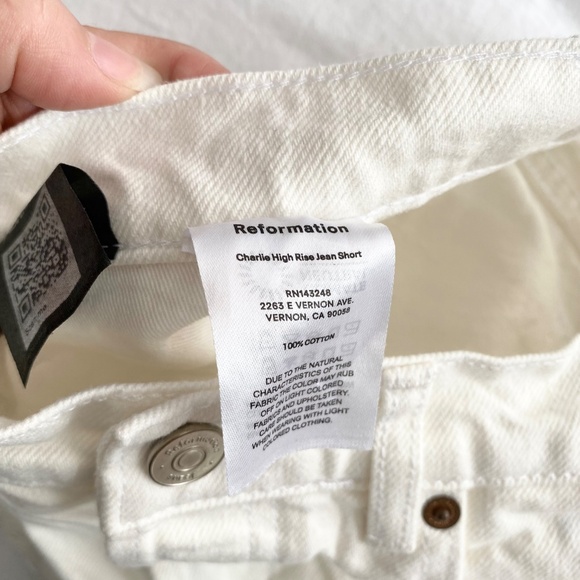 Reformation Charlie high rise Jean shorts - Picture 8 of 8